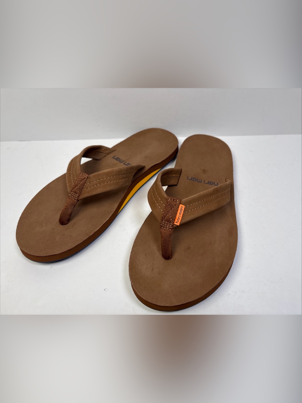 Hari Mari Sandals Mens Size 10 Fields Thong Flip Flop Brown Slide Comfort